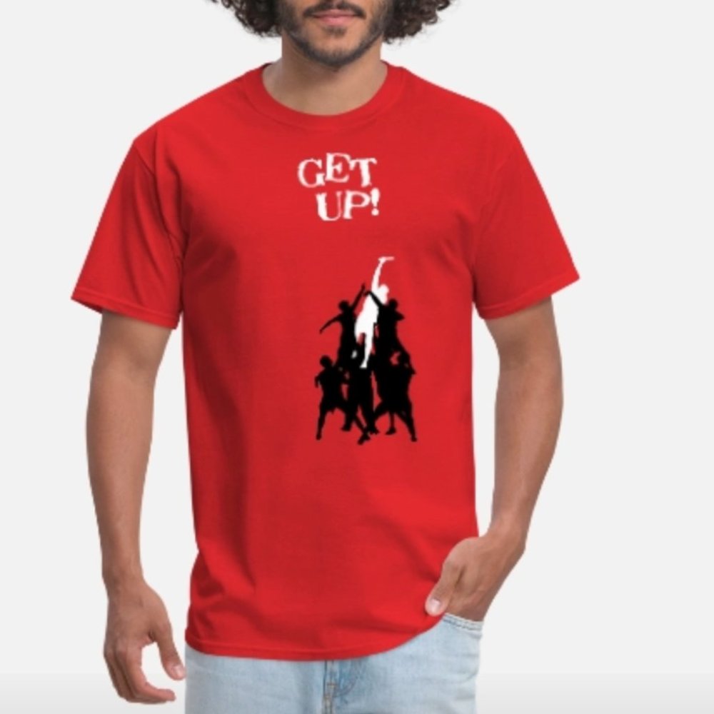 Brand New T Shirt Red GET UP with logo size Medium Mens